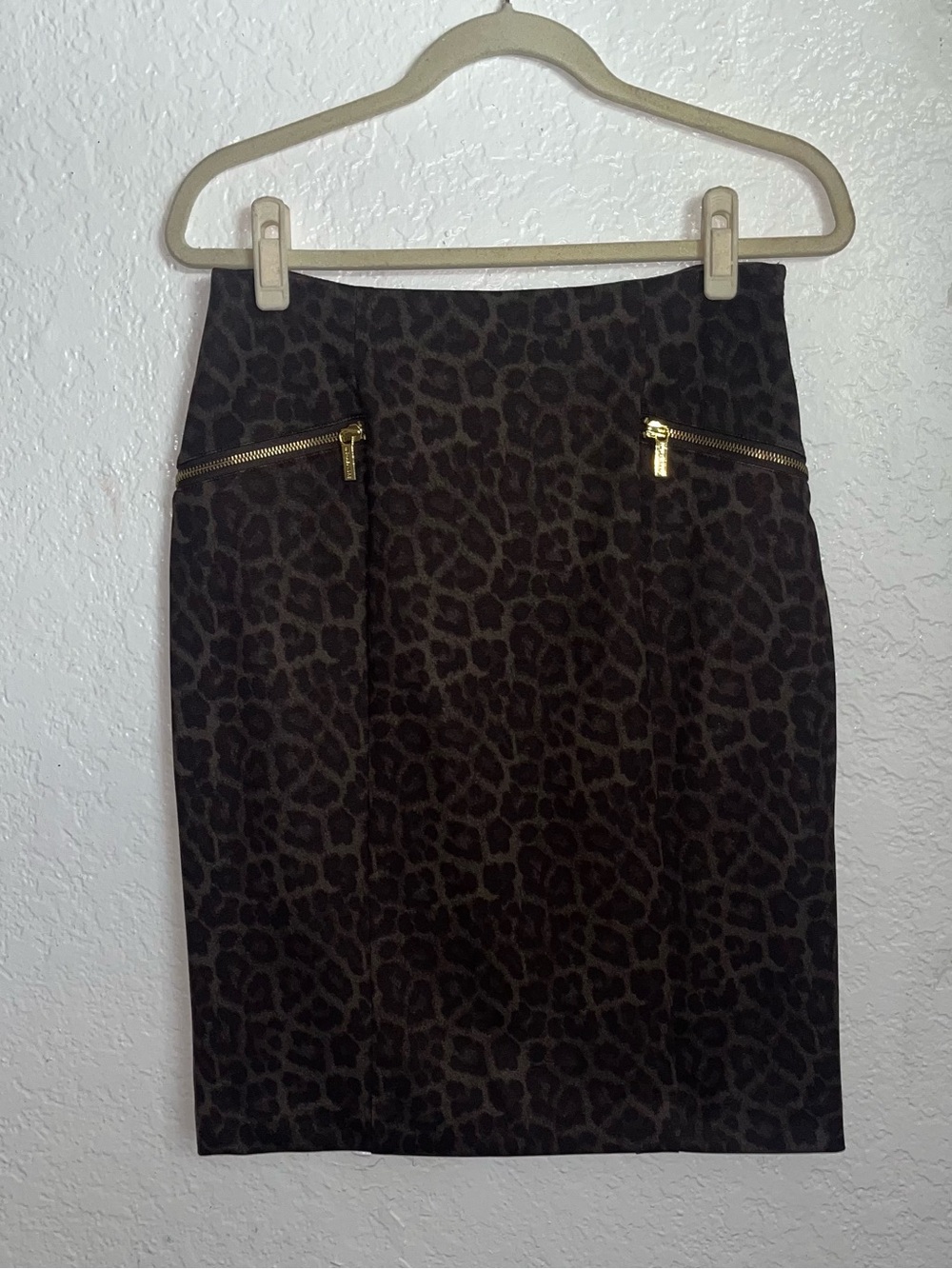 Michael Kors Leopard Cheetah Print Pencil Skirt Sz.8 NWT
